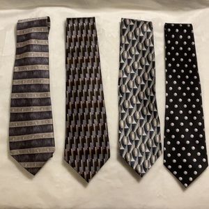 Pierre Cardin silk tie set of four